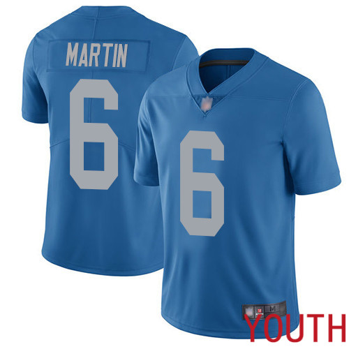 Detroit Lions Limited Blue Youth Sam Martin Alternate Jersey NFL Football 6 Vapor Untouchable